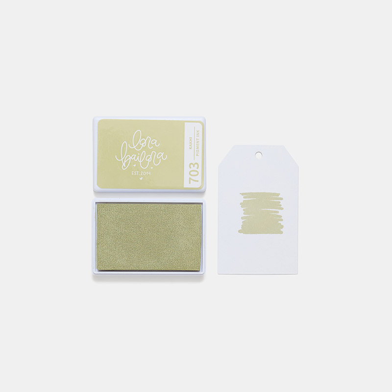 Tinta de pigmento 703-KAKHI. Tinta de pigmento color Kakhi para estampación y scrapbooking.
